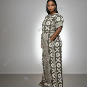 Two piece Ankara Top and Palazzo Trousers